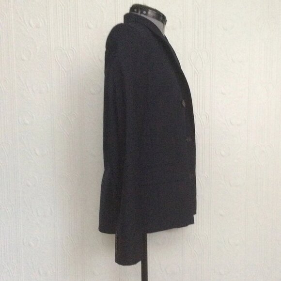 Double Breasted Fine Wool J. Crew Navy Jacket Size 10 Tall, like new - Picture 2 of 4
